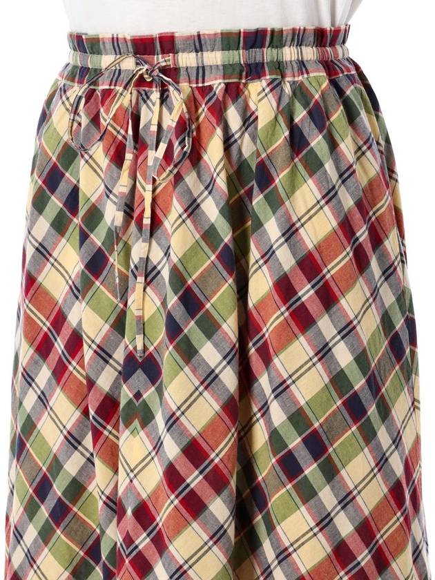 Polo Ralph Lauren Plaid Drawstring Maxiskirt - POLO RALPH LAUREN - BALAAN 3