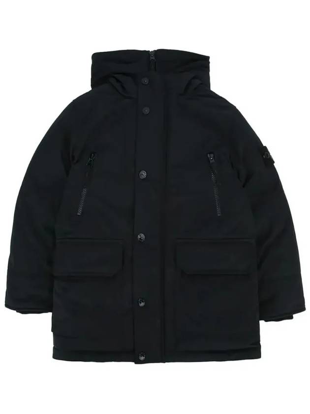 Kids Compass Badge Hooded Padding Black - STONE ISLAND - BALAAN 3