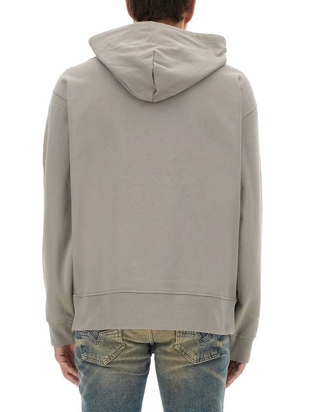 S Macs Logo Hoodie Grey - DIESEL - BALAAN 4