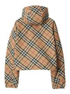 Crop Reversible Check Hooded Jacket Sand - BURBERRY - BALAAN 3