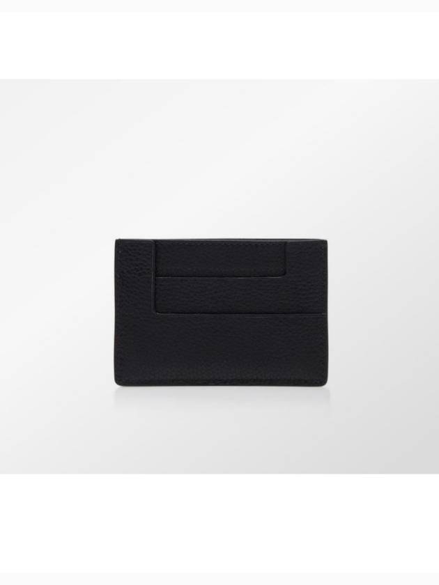 Grain Leather Classic TF Card Wallet Black - TOM FORD - BALAAN 3