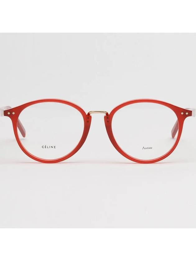 Glasses frame CL41406 SQ1 round horn rim red - CELINE - BALAAN 3