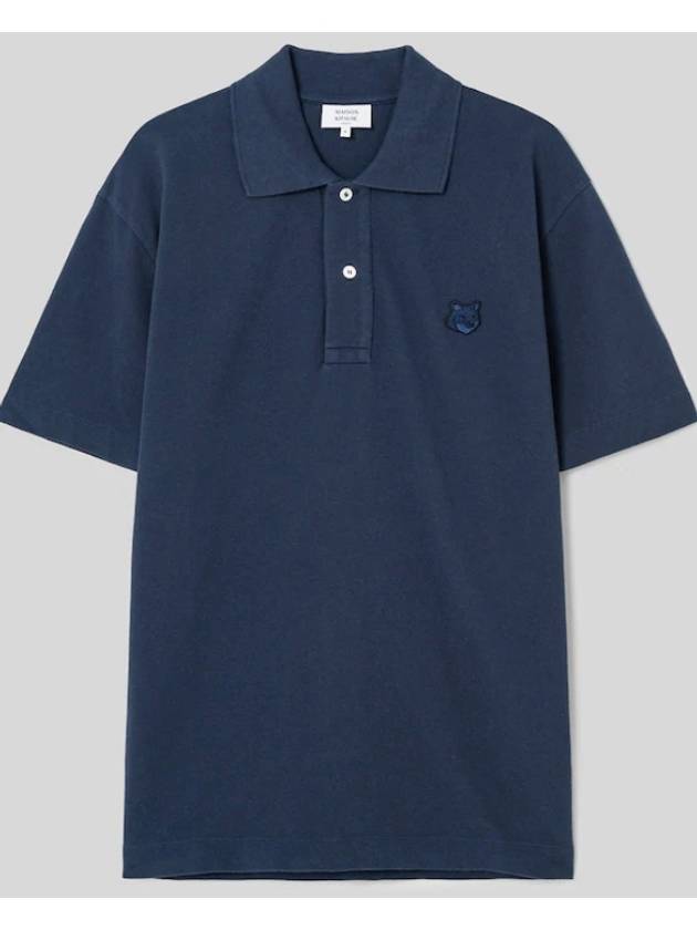 Bold Fox Head Patch Comfort Polo Shirt Ink Blue - MAISON KITSUNE - BALAAN 2