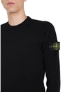 Light Wool Crewneck Knit Top Black - STONE ISLAND - BALAAN 5