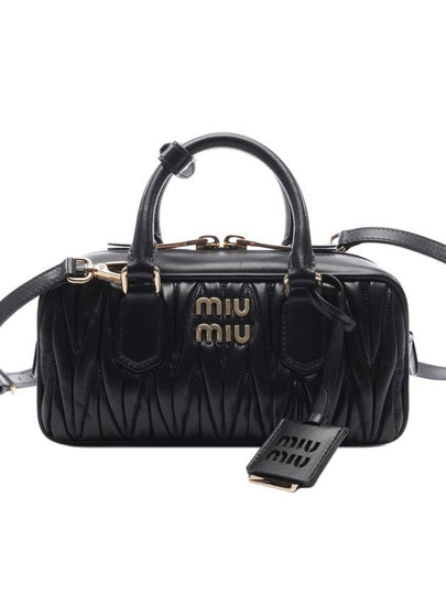 Arcadie Matelassé Nappa Leather Tote Bag Black - MIU MIU - BALAAN 2