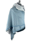 GG lamé jacquard twotone light gray blue stole 623161 - GUCCI - BALAAN 2