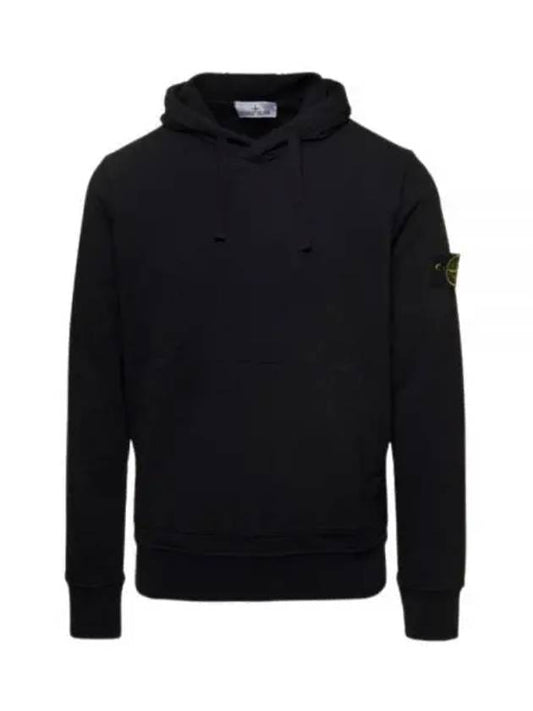 Signature Logo Patch Hoodie Black - STONE ISLAND - BALAAN 2