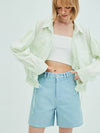 Color Denim ShortsLight Blue - OPENING SUNSHINE - BALAAN 1