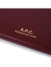 Demi Lune Card Wallet Burgundy - A.P.C. - BALAAN 4