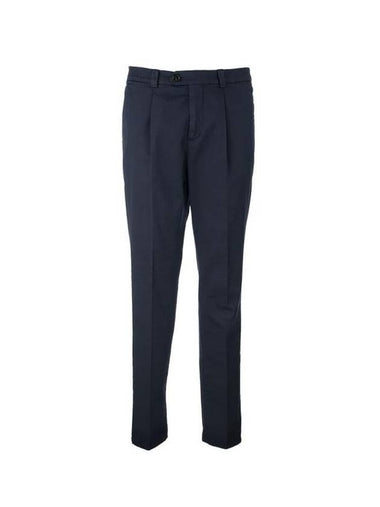 Lace Sure Fit Cotton Straight Pants Blue - BRUNELLO CUCINELLI - BALAAN 1