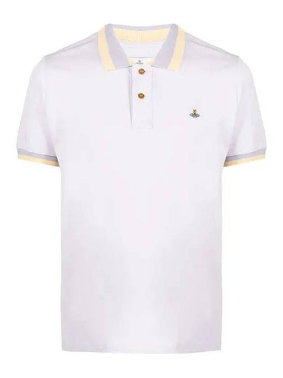 Logo Classic Stripe Polo Shirt Lavender - VIVIENNE WESTWOOD - BALAAN 2