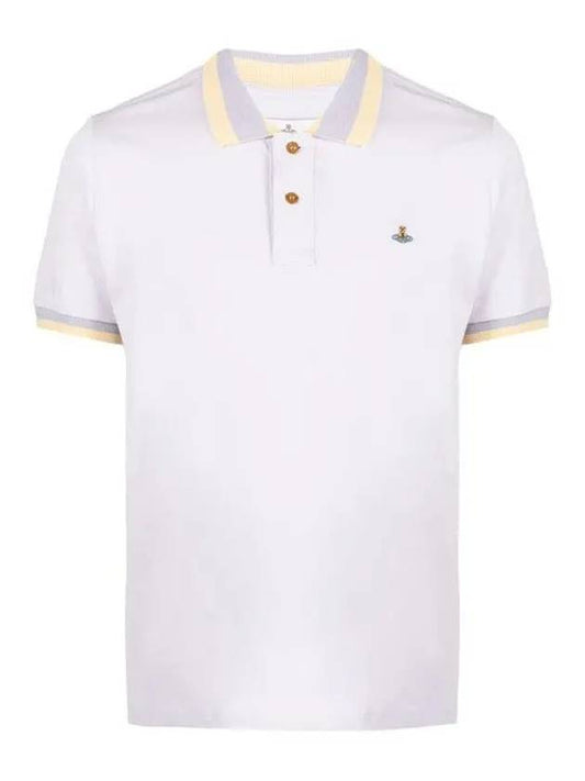 Logo Classic Stripe Polo Shirt Lavender - VIVIENNE WESTWOOD - BALAAN 2