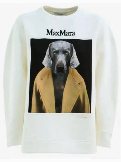 Bacco Embroidered Logo Sweatshirt White - MAX MARA - BALAAN 2