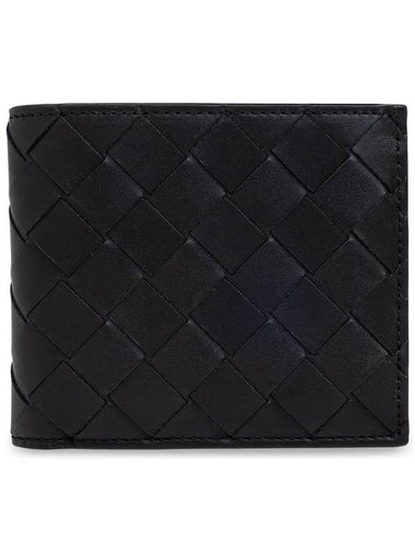 Bottega Veneta Wallet With Weave, Men's, Black - BOTTEGA VENETA - BALAAN 1