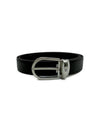 Horseshoe Buckle 30mm Reversible Leather Belt Black Brown - MONTBLANC - BALAAN 2