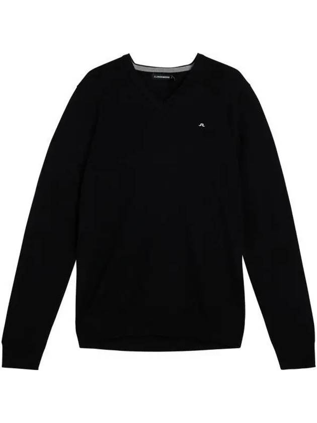 Lymann Merino V-Neck Knit Top Black - J.LINDEBERG - BALAAN 2