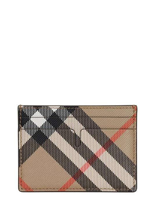 Check Card Case Wallet Beige - BURBERRY - BALAAN 2