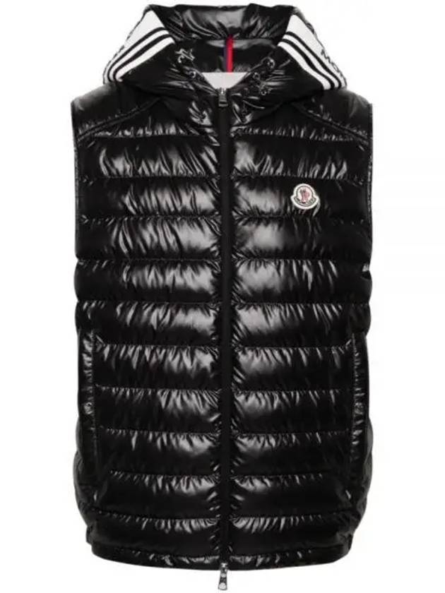 Clai Logo Patch Down Vest Black - MONCLER - BALAAN 2