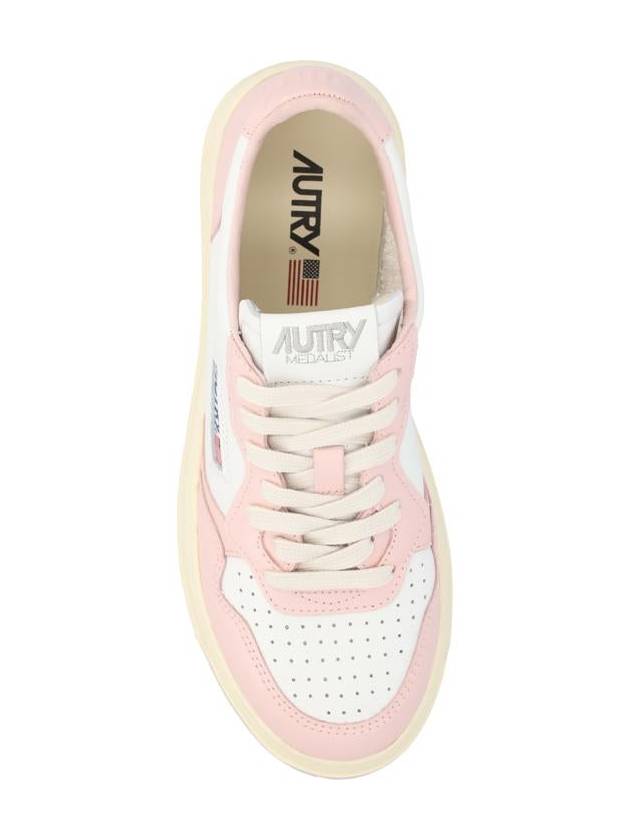 Medalist Bicolor Leather Low Top Sneakers White Pink - AUTRY - BALAAN 5