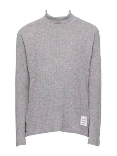 Raglan Roll Neck Virgin Wool Turtleneck Grey - THOM BROWNE - BALAAN 2