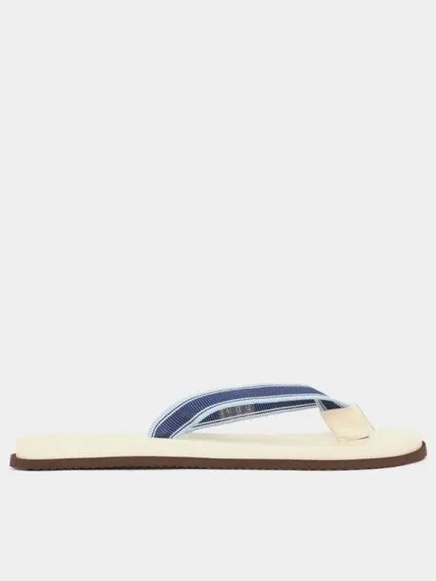 Rubber Flip Flops Blue Cream - BRUNELLO CUCINELLI - BALAAN 2