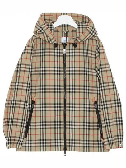 Check Hooded Jacket Archive Beige - BURBERRY - BALAAN 2