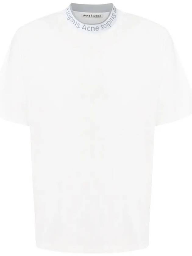 Studios Neck Logo Short Sleeve T-Shirt White - ACNE STUDIOS - BALAAN 3