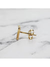 De Coeur Stud Palladium Plated Brass Earrings Gold - AMI - BALAAN 6