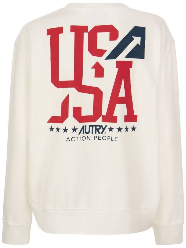 Iconic USA Logo Sweatshirt White - AUTRY - BALAAN 4