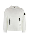 Cotton Waffen Patch Hoodie White - STONE ISLAND - BALAAN 2