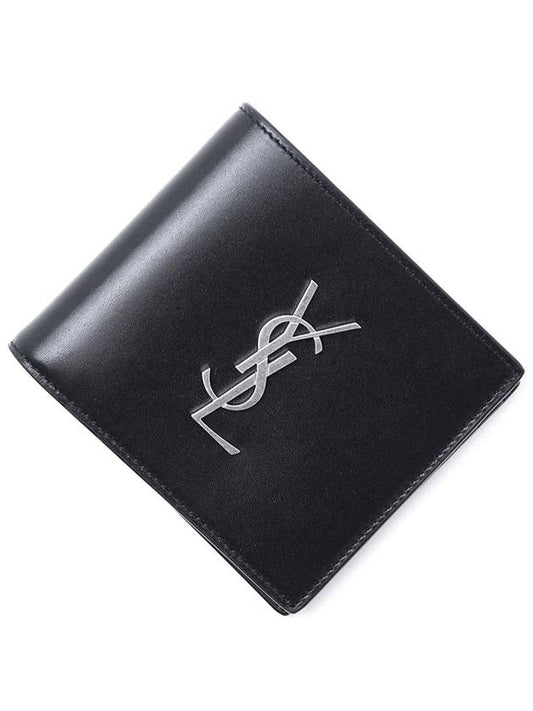 East/West Wallet In Smooth Leather Black - SAINT LAURENT - BALAAN 2