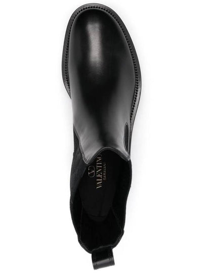 Valentino Garavani Black Leather Boots - VALENTINO - BALAAN 2