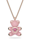 Teddy Heart Pentant Necklace Pink Rose Gold - SWAROVSKI - BALAAN 2