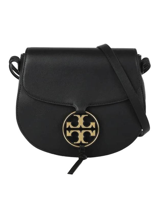 Miller Metal Logo Calf Leather Cross Bag Black - TORY BURCH - BALAAN 1