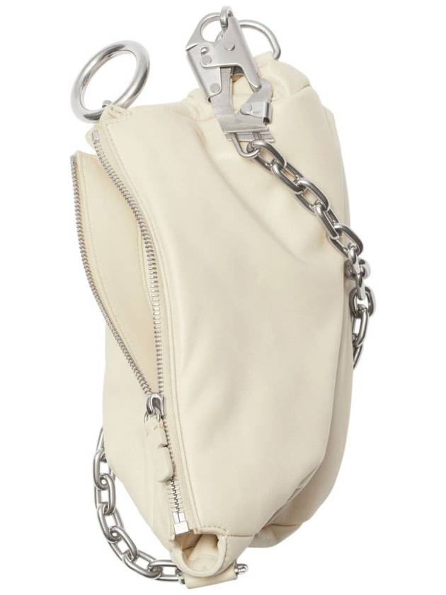 Knight Leather Small Shoulder Bag Cream - BURBERRY - BALAAN 5