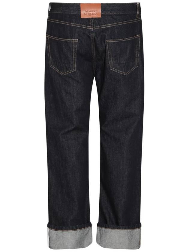 Denim Straight Pants 781770QYAAB4244 INDIGO BLUE - ALEXANDER MCQUEEN - BALAAN 4