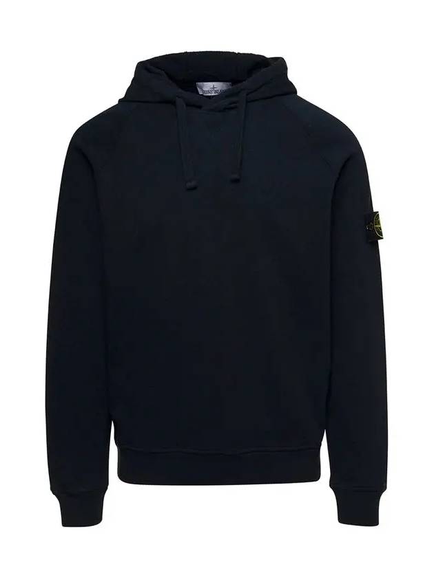 Men's Wappen Patch OLD Treatment Cotton Hoodie Navy - STONE ISLAND - BALAAN 3