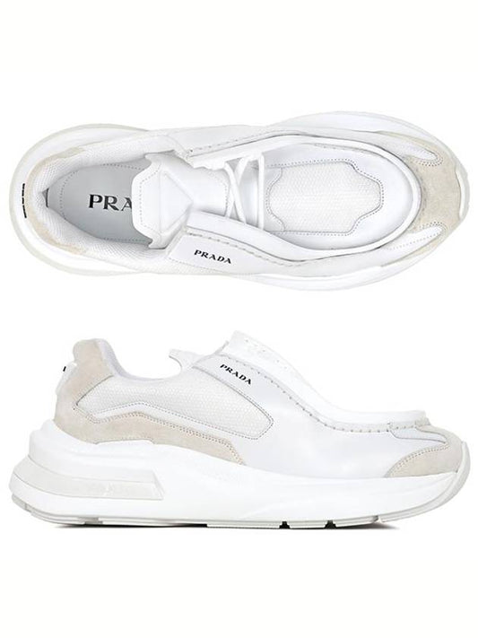 paneled leather chunky sneakers 2EG4243C37 - PRADA - BALAAN 2