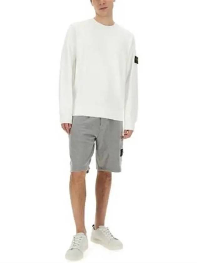 Wappen Patch Garment Dyed Sweatshirt White - STONE ISLAND - BALAAN 3