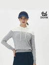 Women s striped hooded knit sweater DE3WSW261BK - DUVIK - BALAAN 4