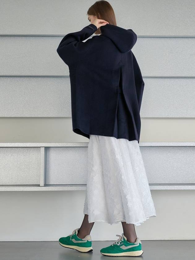 Hooded Handmade Coat Navy - MITTE - BALAAN 5