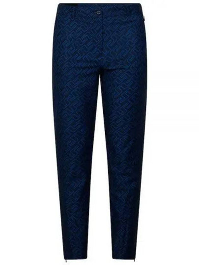 Women's Pia Print Straight Pants Navy - J.LINDEBERG - BALAAN 2