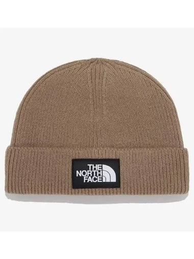 The North Face NE3BQ52D Big Logo Beanie DARK BEIGE - THE NORTH FACE - BALAAN 1