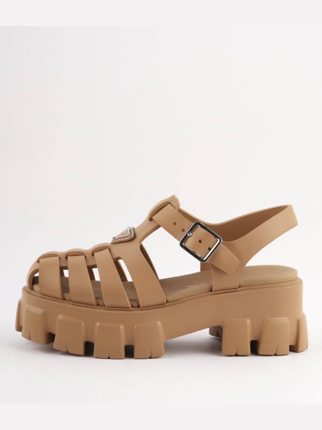 Monolith Rubber Sandals Beige - PRADA - BALAAN 3