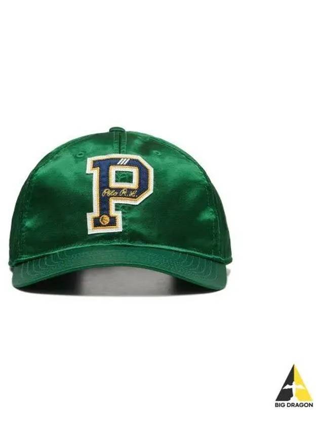 Logo Patch Satin Ball Cap Green - POLO RALPH LAUREN - BALAAN 1