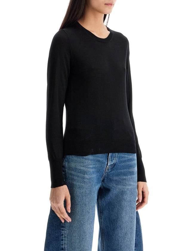 Round Neck Wool Knit Top Black - GOLDEN GOOSE - BALAAN 3