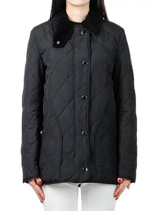 Diamond Quilted Thermoregulated Barn Jacket Black - BURBERRY - BALAAN 2