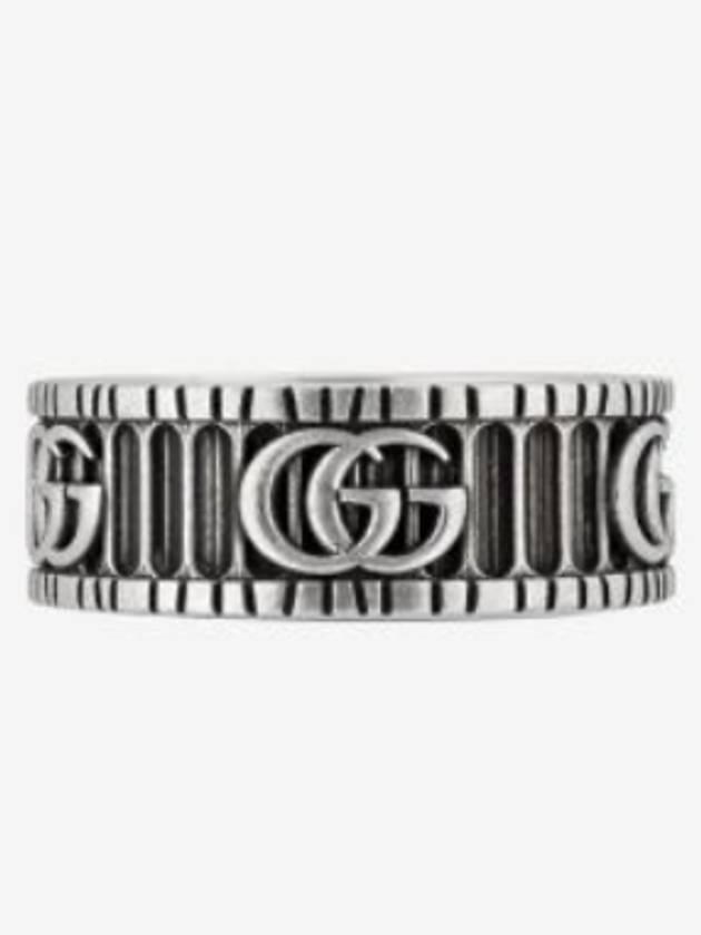 GG Marmont Silver Ring with Bouble G Detail - GUCCI - BALAAN 2