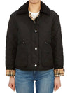 Striped point cropped quilted jacket black - BURBERRY - BALAAN 4