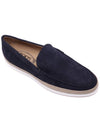 Men's Suede Slip-On Loafers Navy - TOD'S - BALAAN 4